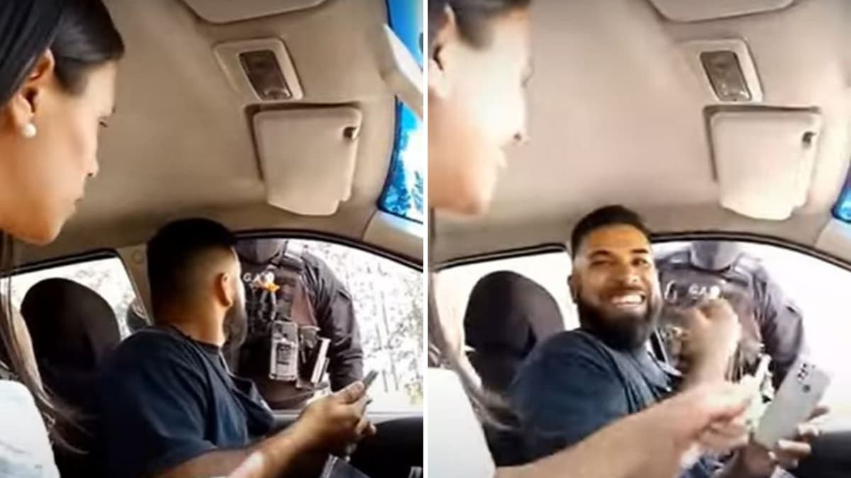 Video: Lo detiene la policía por una supuesta infracción, todo es para decirle que será papá
