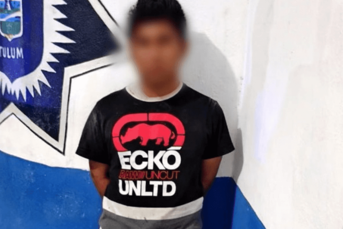 Detienen a presunto asaltante armado en Tulum