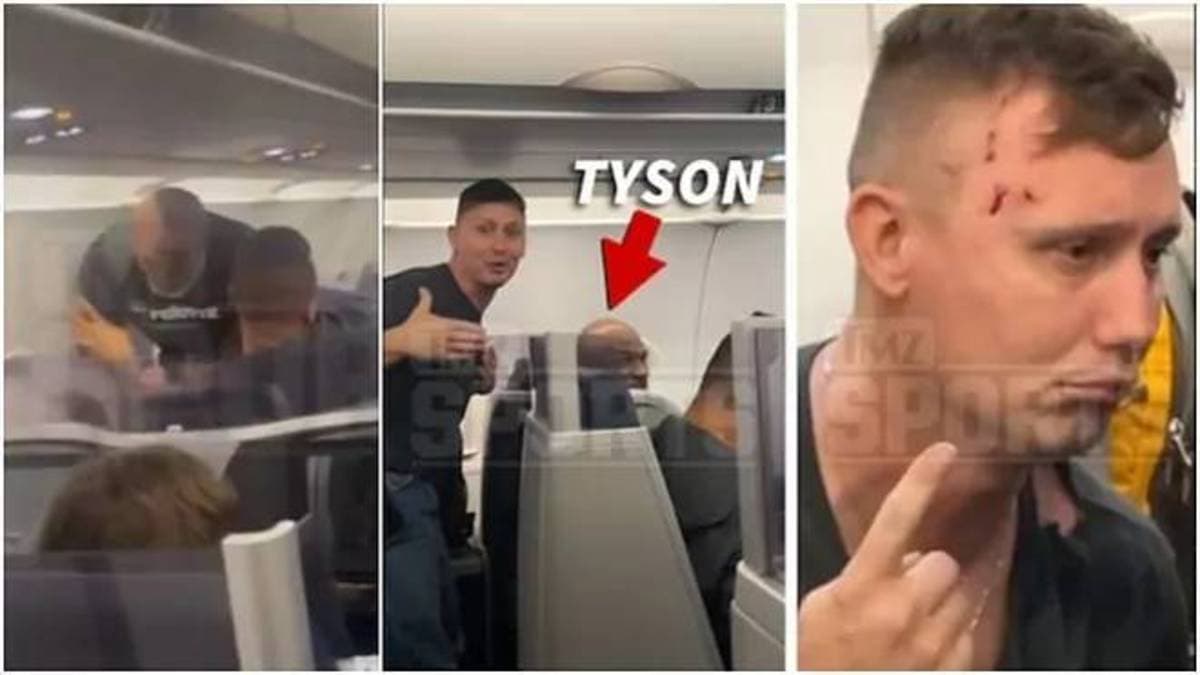 Video: Mike Tyson pierde el control y golpea a pasajero en un avión