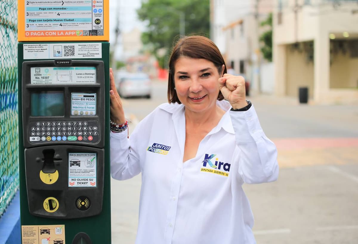 Retirarán parquímetros en Playa del Carmen, gracias a gestión de Lili Campos y Kira Iris