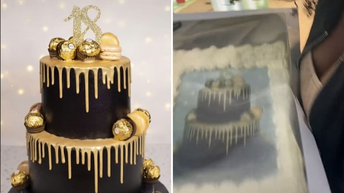 Mujer encarga pastel para su cumpleaños, le dan diseño impreso