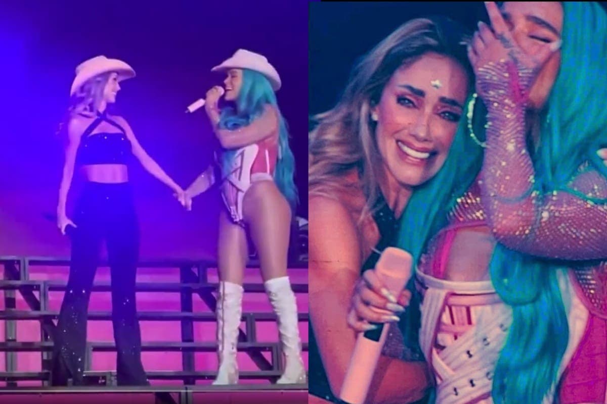 Anahí y Karol G sorprenden a los fans al cantar juntas "Sálvame" en CDMX