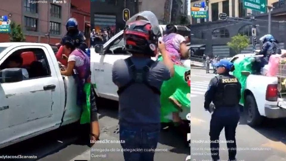 VIDEO: Se llevan puesto de 'Lady Tacos de Canasta' en pleno centro histórico de la CDMX