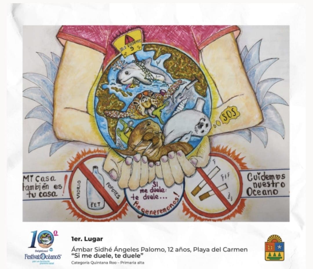 Premia #FESTOCEÁNOS a niños de Quintana Roo, resto de México y Latinoamérica por dibujos para proteger el mar