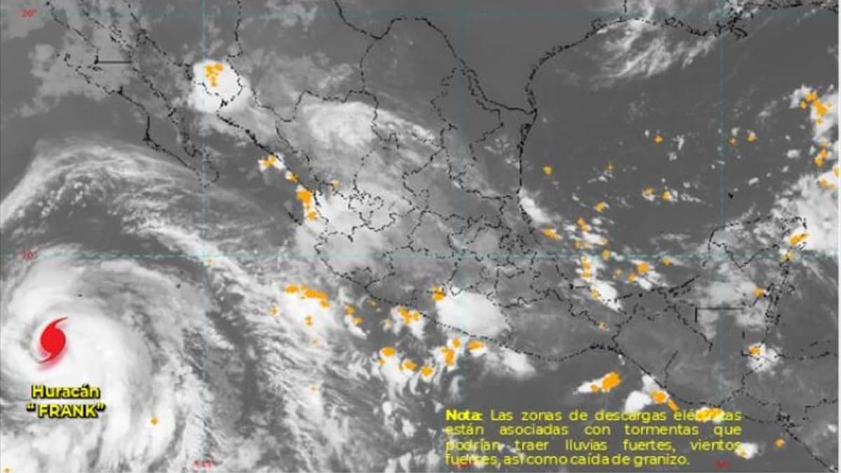 "Frank" ya es huracán categoría 1 en el Océano Pacífico