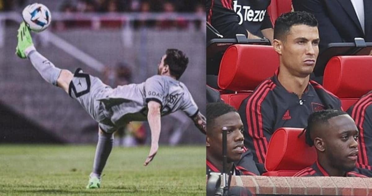 Video: Messi anota de chilena con el PSG; Cristiano Ronaldo pierde con el United