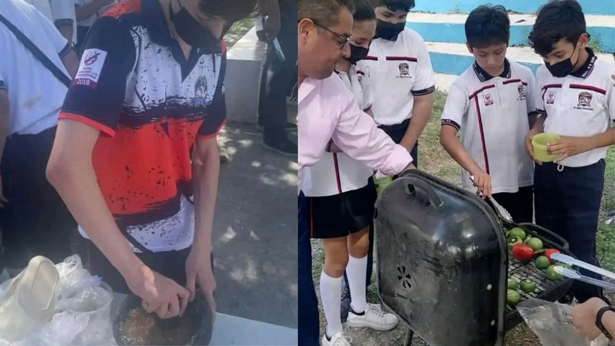 Secundaria de Monterrey se hace viral por dar taller de 'carnita asada' a los alumnos
