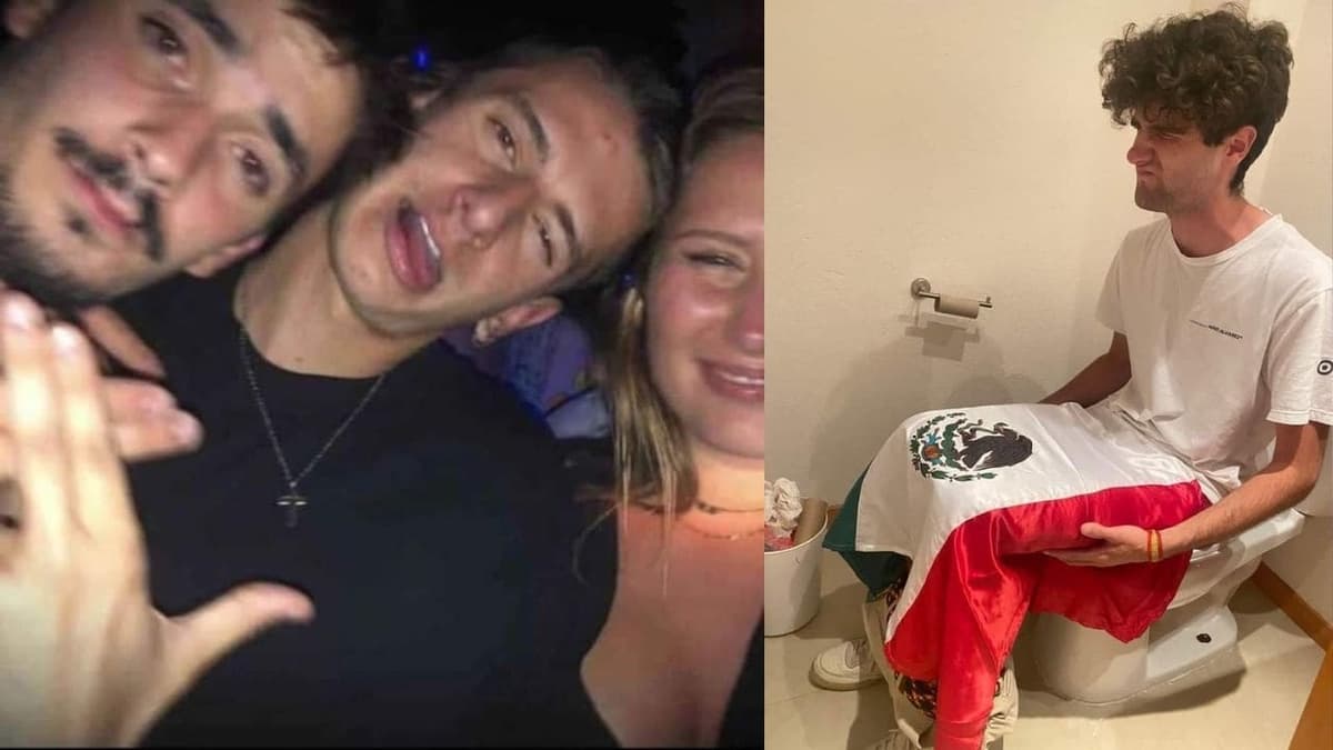 VIDEO: Estudiantes franceses de intercambio, usan bandera de México para ir al sanitario