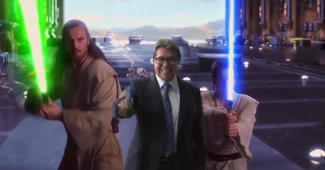 Video: Ricardo Monreal graba promocional con personajes de Star Wars