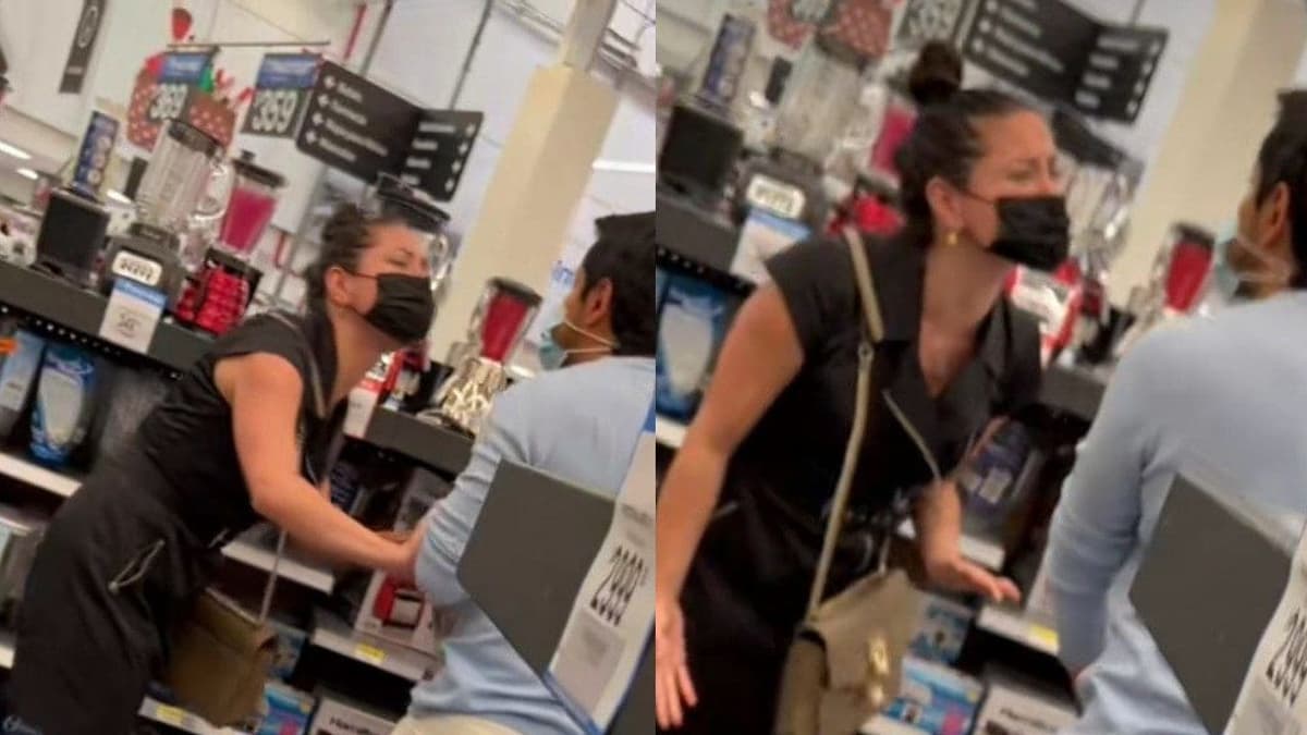 VIDEO: Mujer hace berrinche en tienda porque su pareja no le compró una licuadora