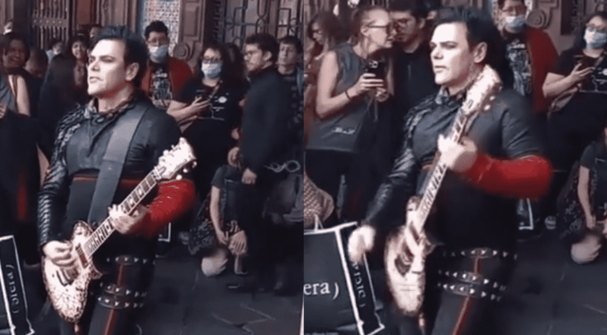 VIDEO: Guitarrista de Rammstein toca 'Du Hast' en el Zócalo de la CDMX