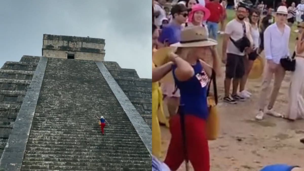VIDEO: Agreden a turista por escalar pirámide en Chichén Itzá