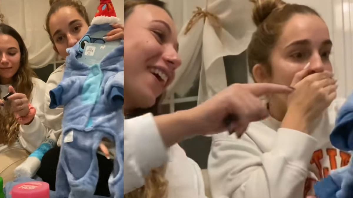 VIDEO: Mujer se equivoca y le regala ropa para perro a su amiga embarazada