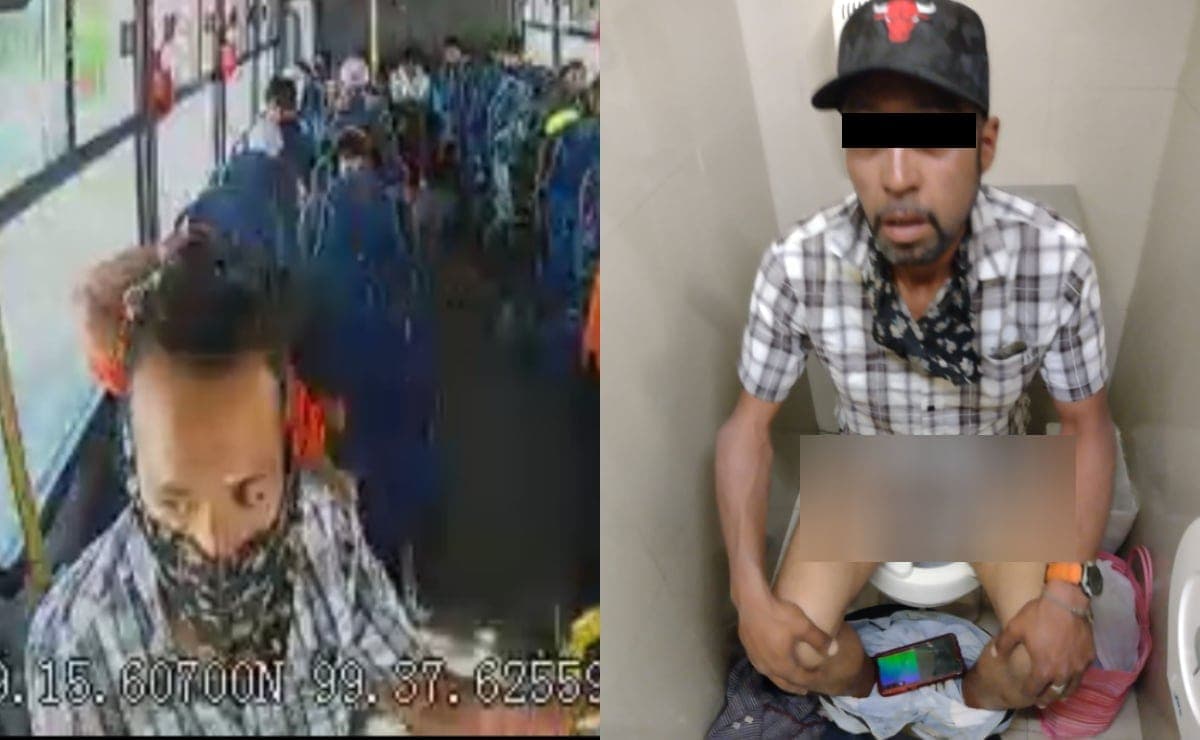 Detienen a ladrón de transporte público en el baño de un centro comercial