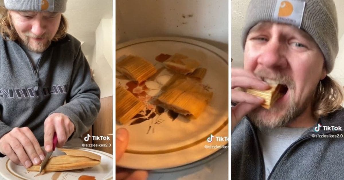 Video: Extranjero prueba un tamal por primera vez, pero lo come con todo y hoja