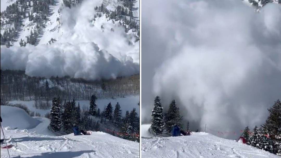 IMPRESIONANTE AVALANCHA EN UTAH: Queda una persona atrapada bajo la nieve