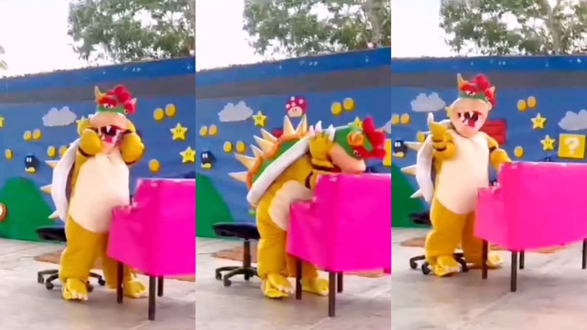 Video: Directora de una primaria interpretó el papel de Bowser y se ganó el corazón de los internautas