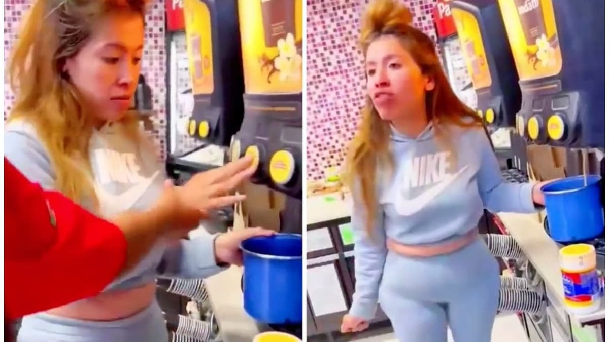 VIDEO: Mujer que se hace viral por llevar una olla al OXXO para servirse café