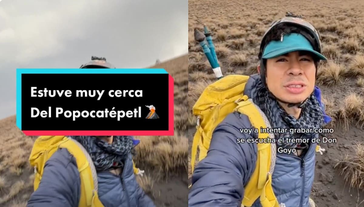 VIDEO: Tiktoker ignora medidas de seguridad y se acerca al Popocatépetl