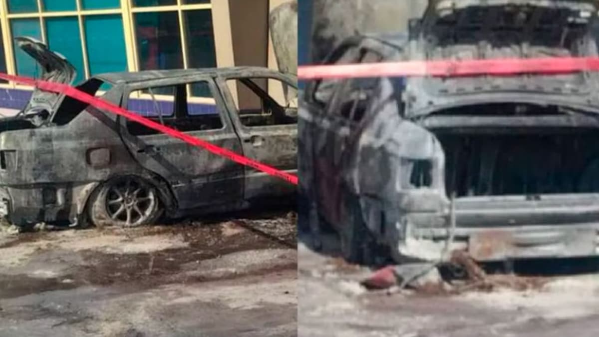 Mecánico usa el auto de un cliente y se le incendia en calles de Coahuila