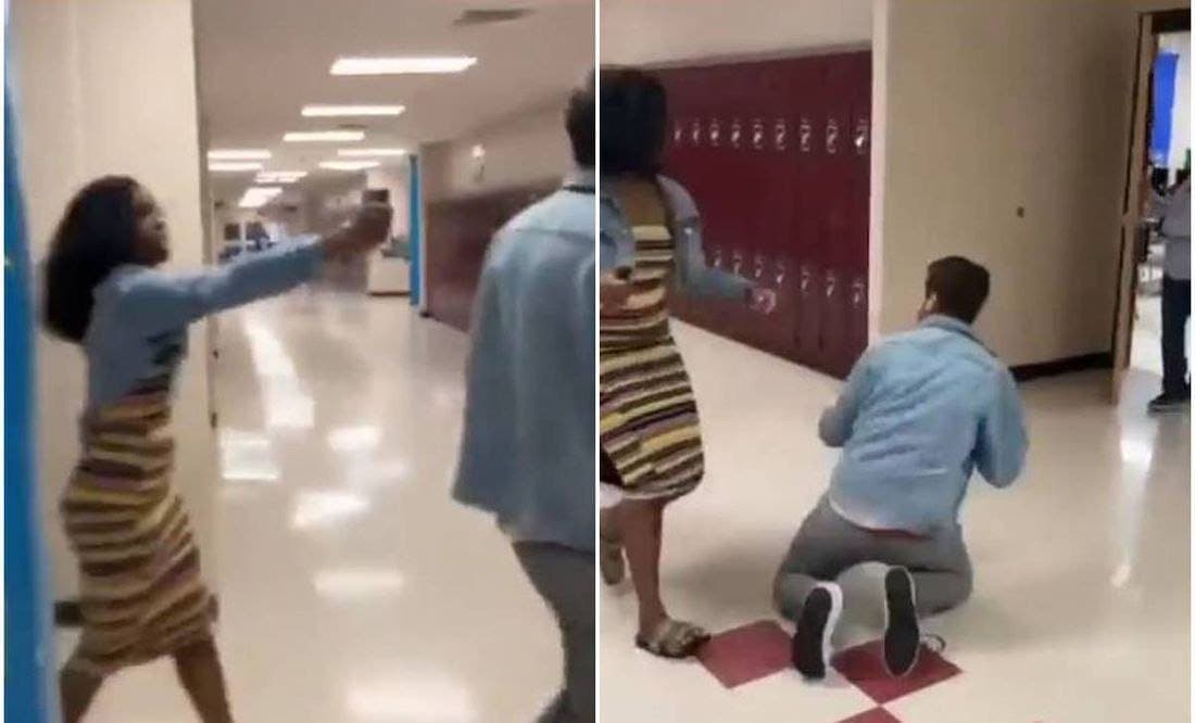 Video: Estudiante rocía gas pimienta a maestro por quitarle su celular en EU