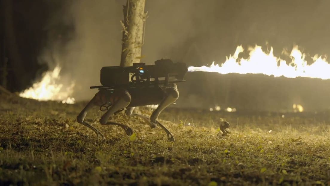 Video: Así es Thermonator, un perro lanzallamas robótico que podrá quemar todo a su paso