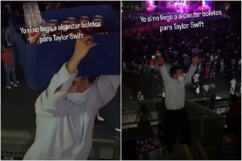 Video: Vendedor no desaprovecha concierto de Taylor Swift y lo disfruta