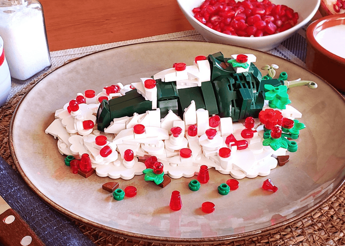 ¡Deli deli! Crean chile en nogada con bloques de LEGO