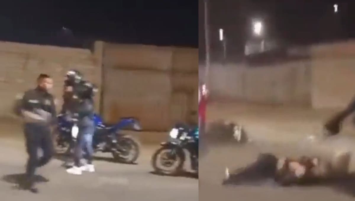 VIDEO: Policía golpea con casco a pareja de motociclistas que no se detuvieron; los tres resultaron heridos