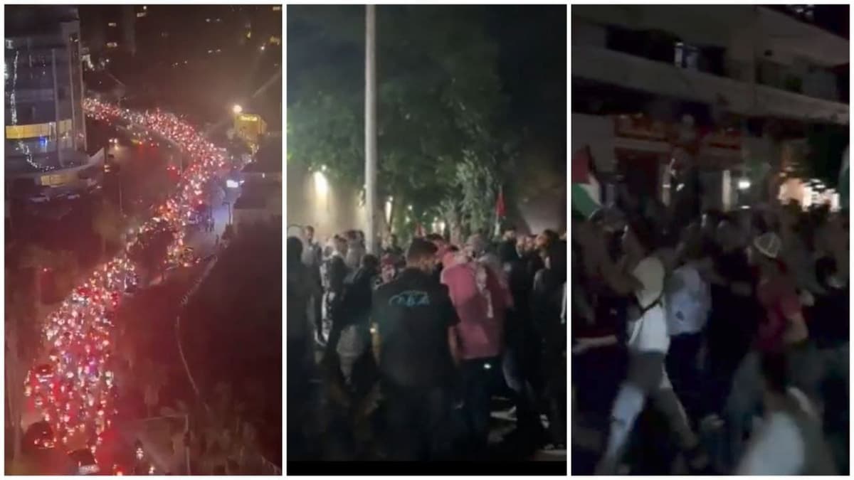 Video: Protestas en varios puntos del Líbano tras bombardeo de un hospital en Gaza