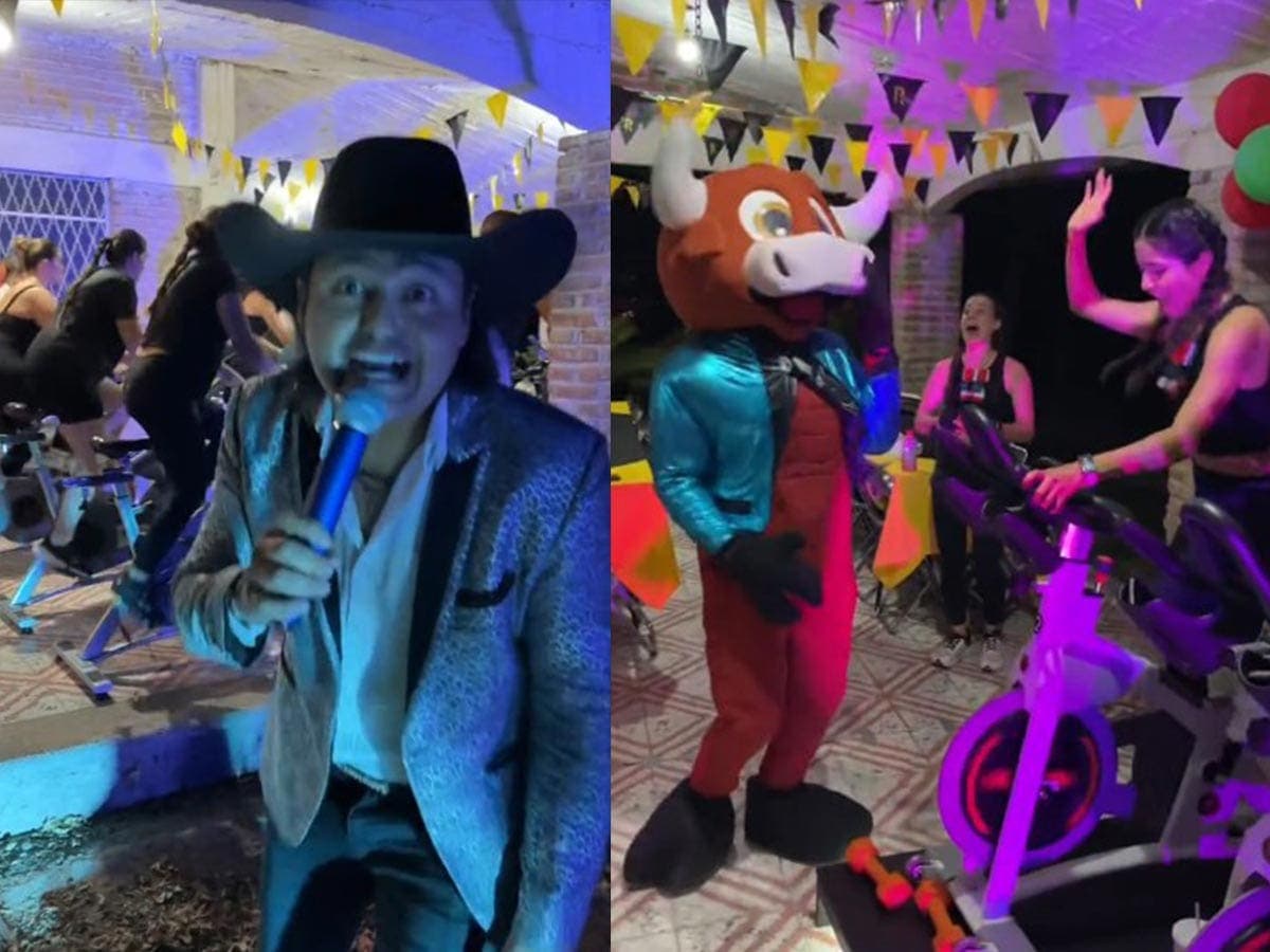 VIDEO: Viralizan en TikTok clases de spinning a ritmo de 'La Chona' y 'El Toro Mambo'