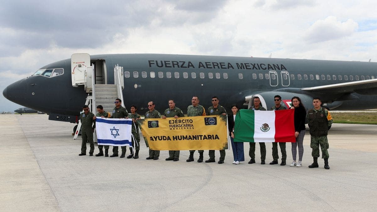 Aterrizó el primer avión de la Fuerza Aérea Mexicana para repatriar a personas mexicanas en Tel Aviv