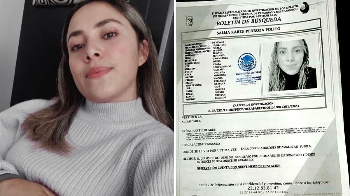 Mujer embarazada de 28 años se encuentra desaparecida; fue vista por última vez en Puebla