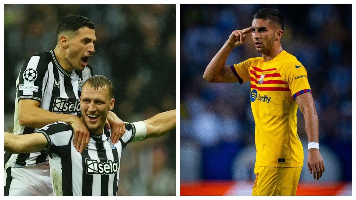 Champions League: Newcastle golea al PSG; Barça gana por la mínima