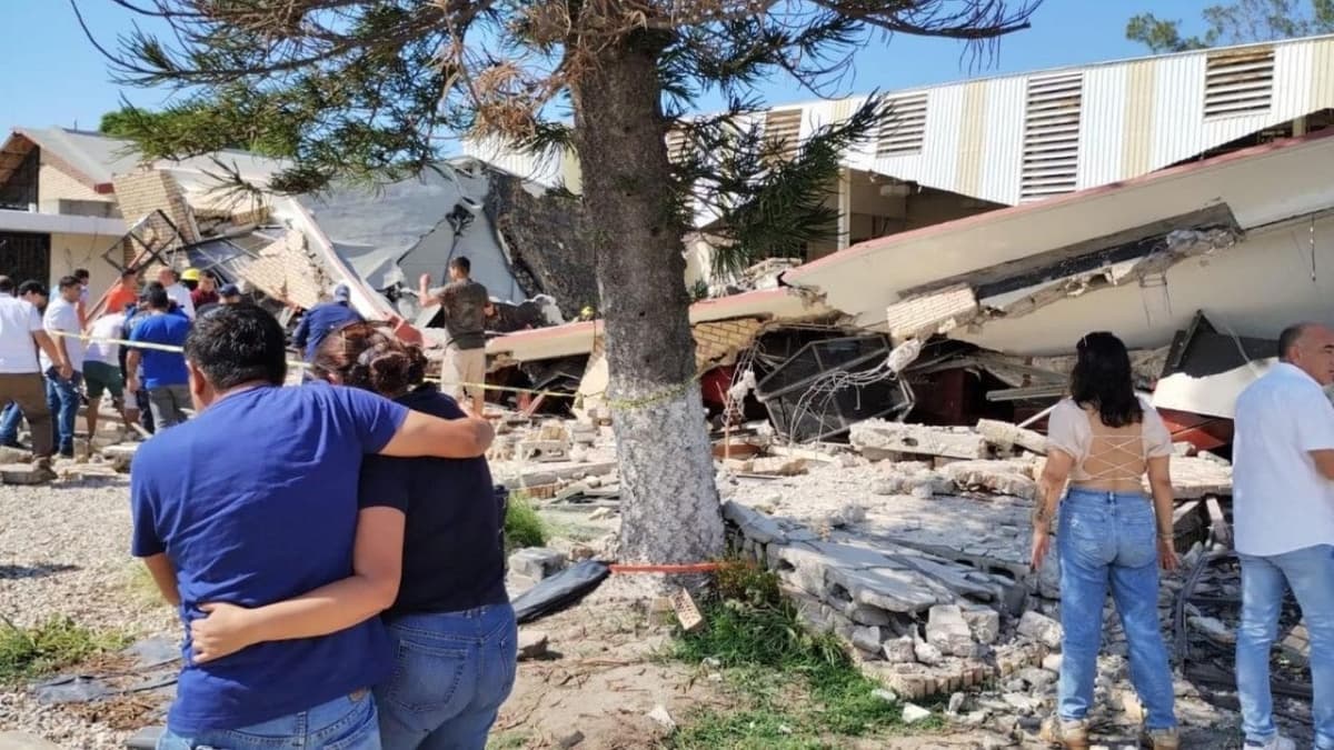 Se derrumba techo de una iglesia en Tamaulipas; reportan personas atrapadas
