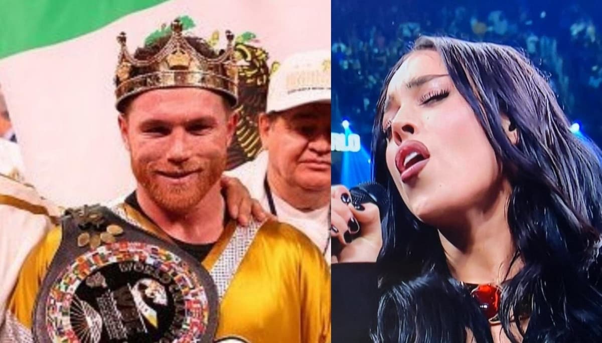 Video: "Canelo" Álvarez gana sin convencer a todos; Danna Paola interpretó el himno