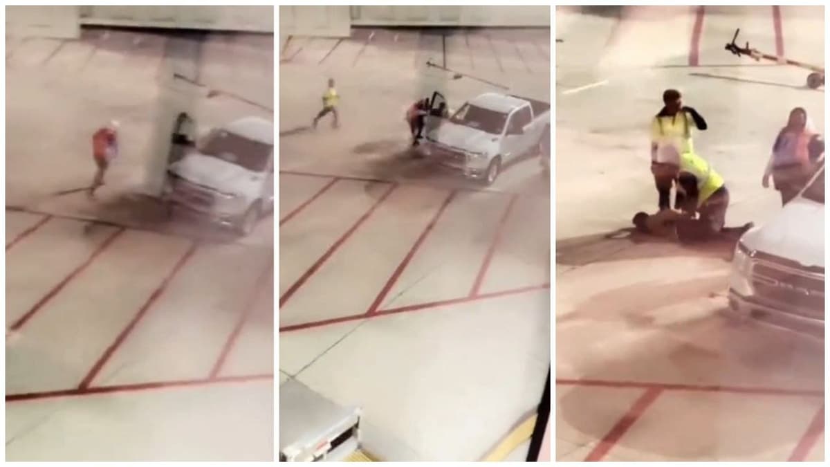 Video: Pasajero salta de avión a punto de despegar a Atlanta e intenta robar una camioneta