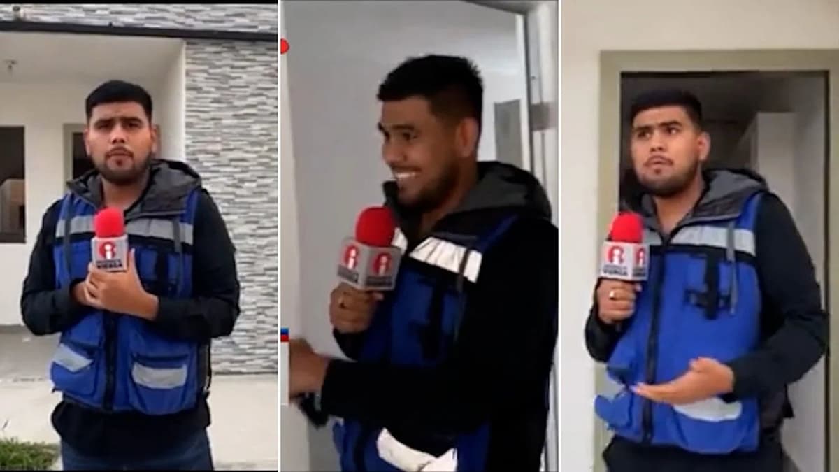 VIDEO: Reportero llega a cubrir un robo a una casa y resulta ser la suya
