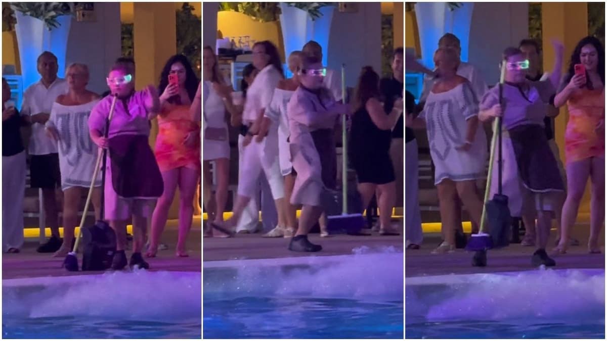 Video: Empleada del Hotel Riu Cancún volvió a robarse el show