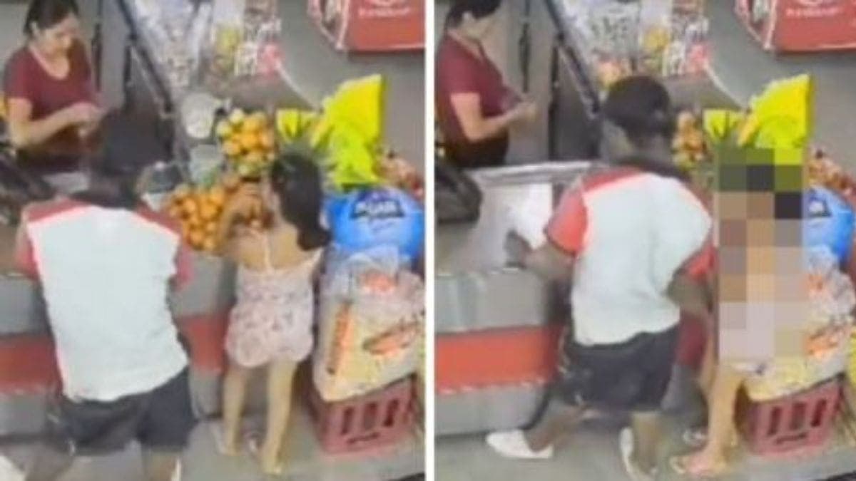 VIDEO: Captan a un hombre "manoseando" a una niña dentro de un supermercado