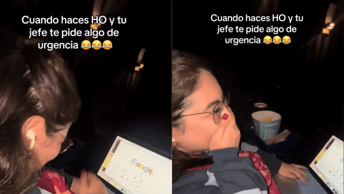 Video: Joven hace home office en el cine y recibe llamada de su jefe