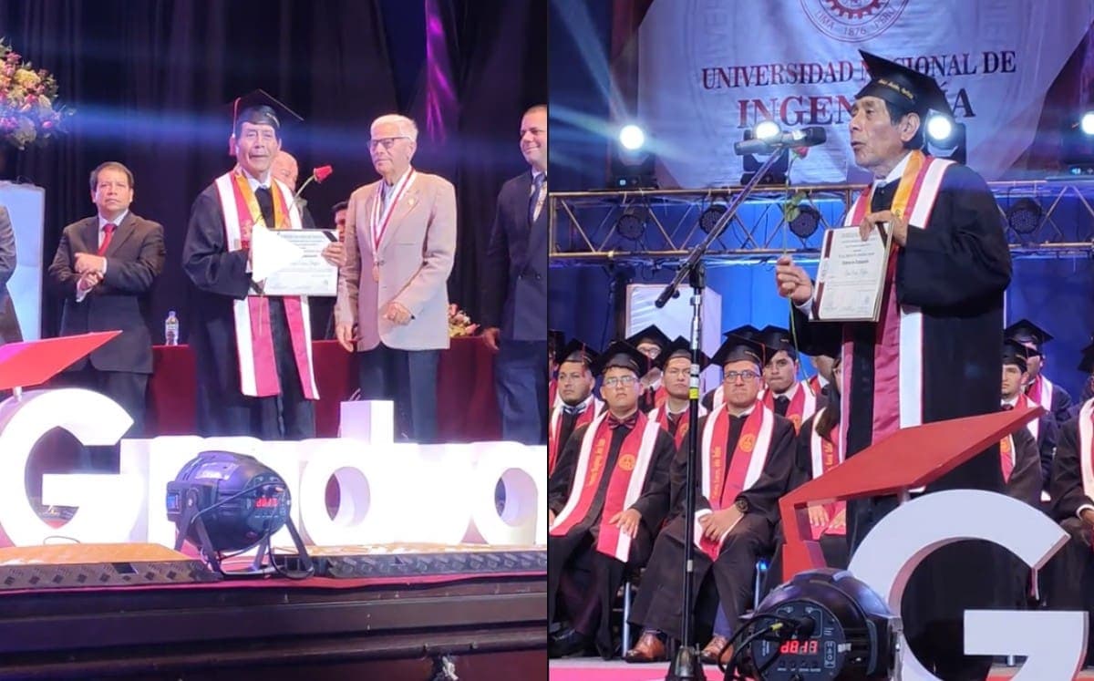 Video: Abuelito se graduó de ingeniero a los 70 años en Perú