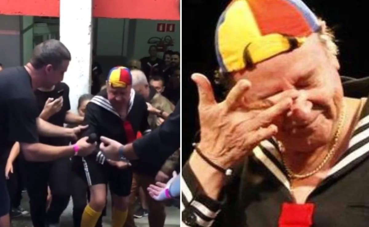 VIDEO: Carlos Villagrán, "Kiko", casi cae al subir al escenario; lo critican y piden que se retire