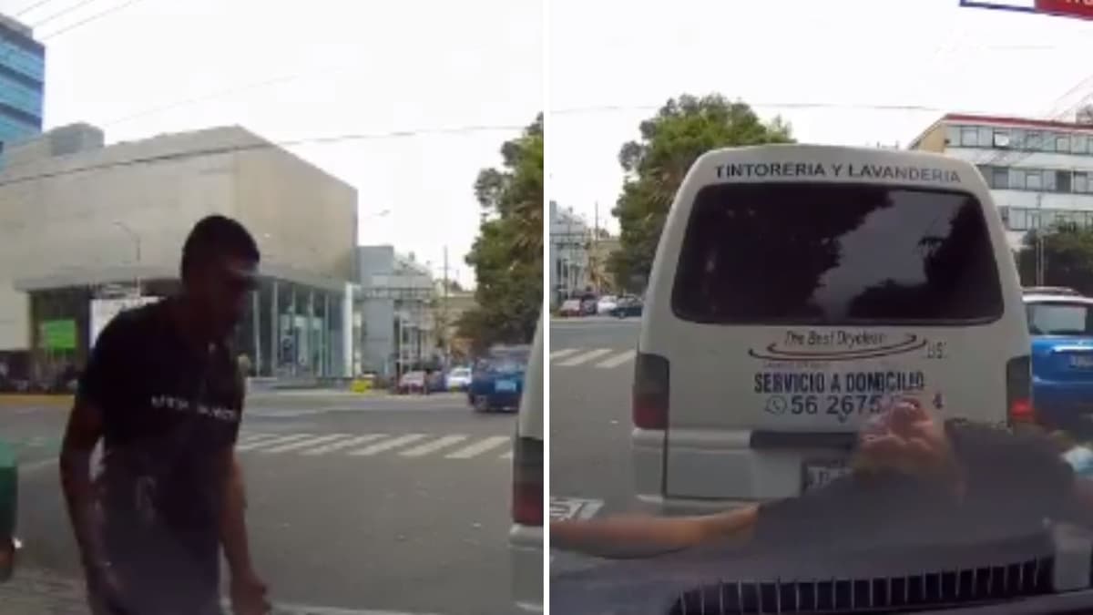 VIDEO: Limpiaparabrisas finge ser atropellado para recibir dinero en CDMX