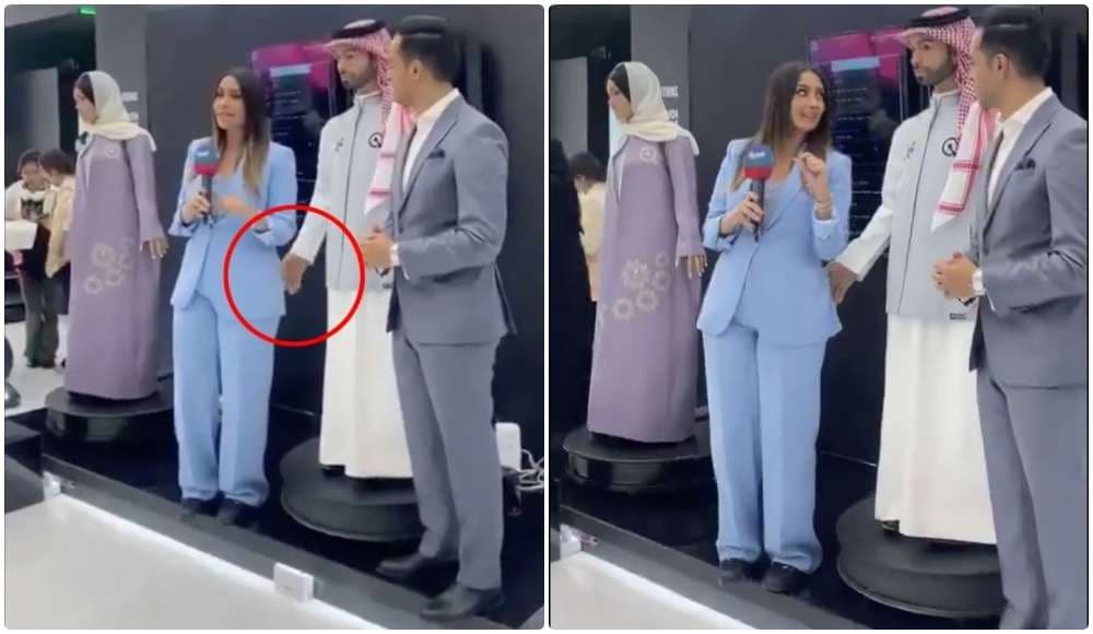 Video: Un robot humanoide, manejado por IA "manoseó" a una periodista en Arabia Saudí