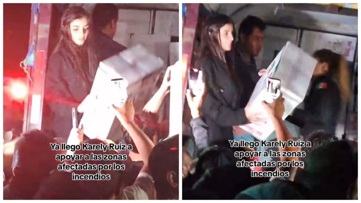 Video: Karely Ruiz llega a Veracruz con víveres para los damnificados tras incendios