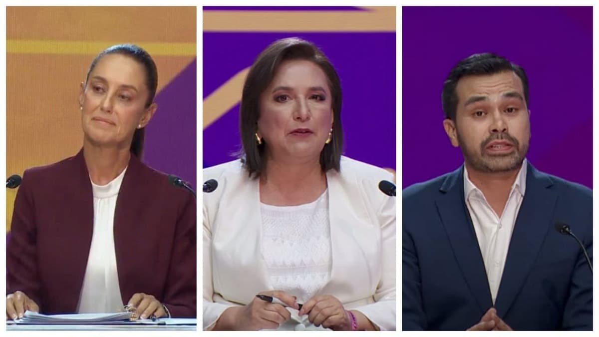 Así fue el primer debate presidencial 2024 entre Sheinbaum, Xóchitl y Máynez en el INE