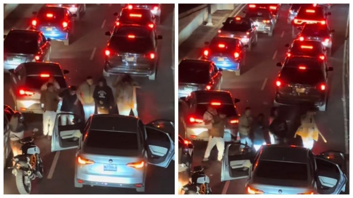 Video: Conductores quedaron varados en pleno tráfico y terminaron bailando 'Payaso de Rodeo' en CDMX