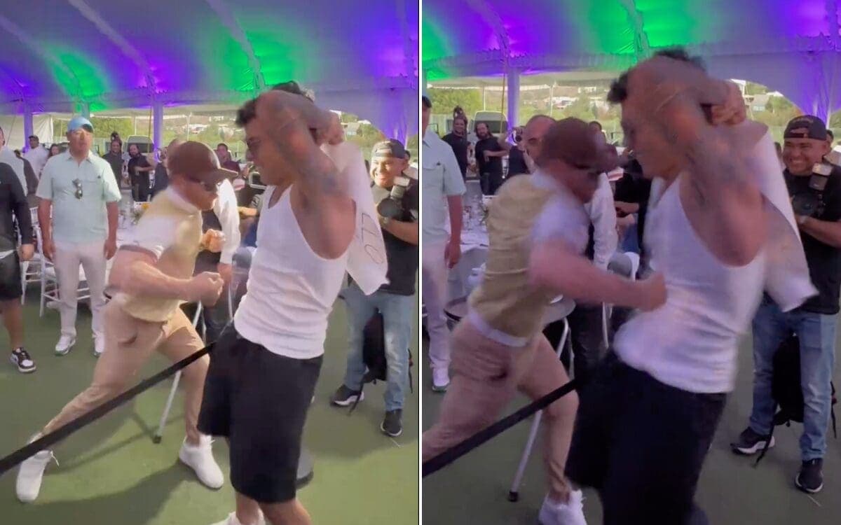 VIDEO: 'Canelo' Álvarez propina fuerte gancho a un influencer que lo retó