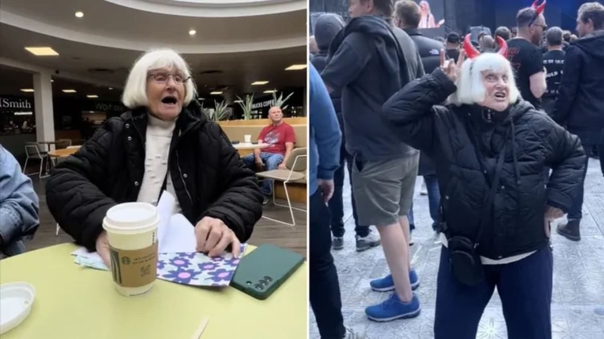 Abuelita festeja su cumpleaños 81 con concierto de AC/DC